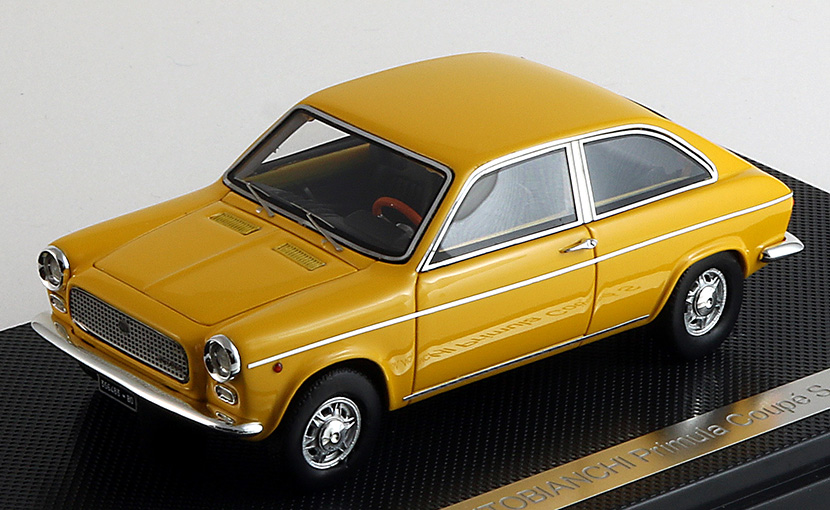 Autobianchi Primula Coupé S with alloy wheels 1968 yellow 1:43