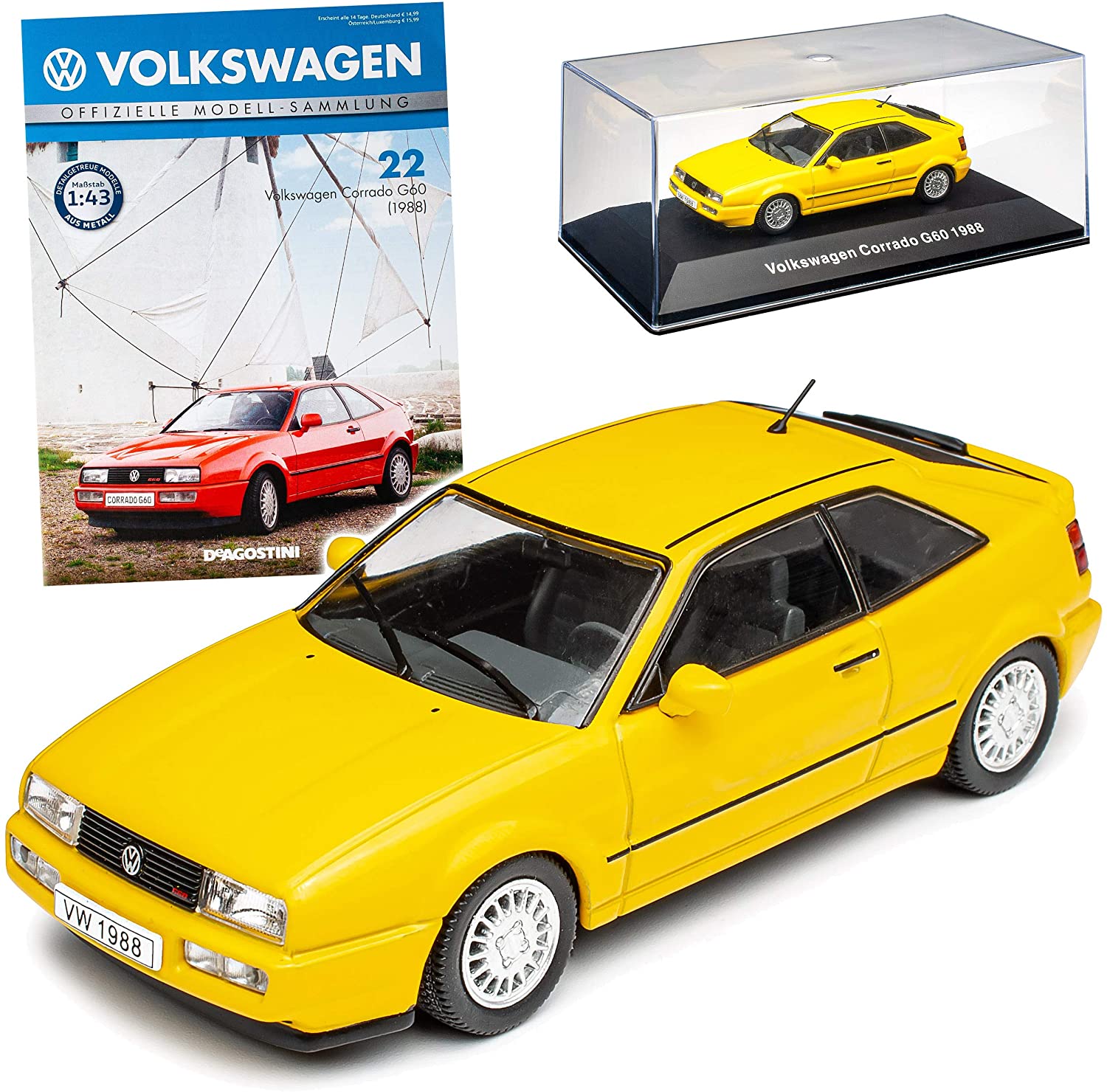 Volkswagen Corrado G60 1988 yellow 1:43