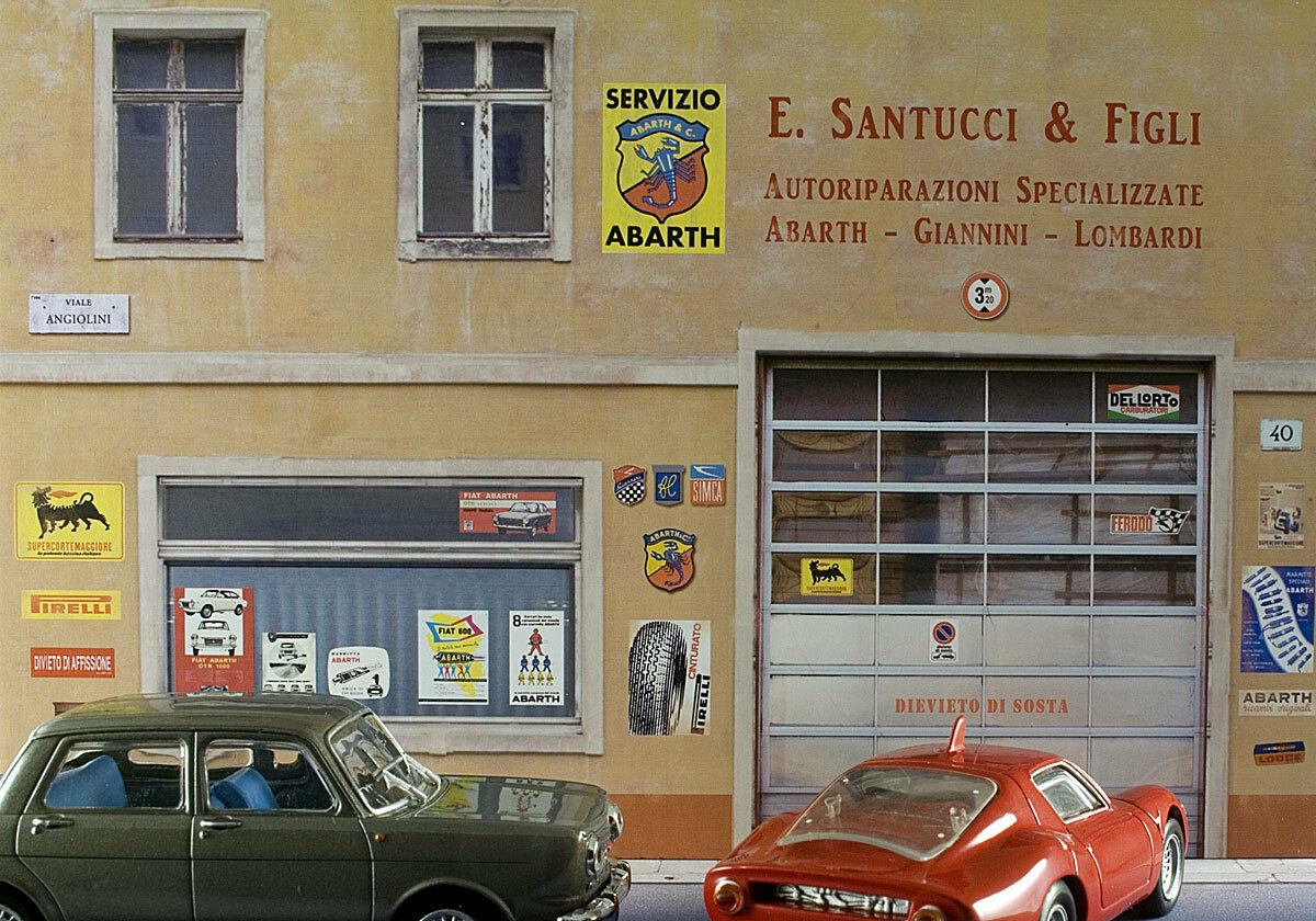Abarth diorama garage E. Santucci & Figli 1:43 - Image 6