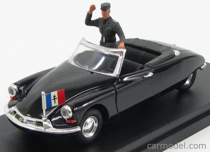 Citroen DS 19 cabrio De Gaulle 1966 black 1:43