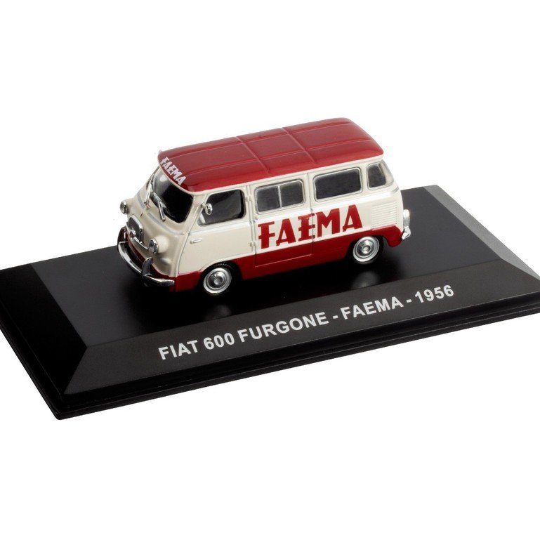 Miniature Fiat 600 Furgone FAEMA 1956 - Ixo Altaya 1:43 - Diecast Métal - Occasion - Fourgonnette Collection