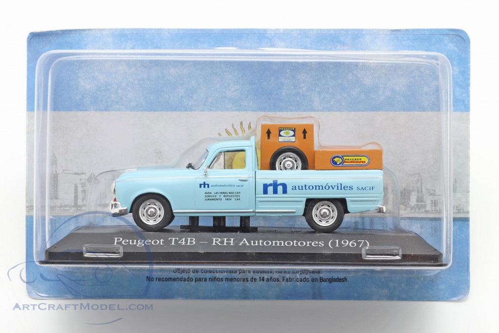 Peugeot 403 T4B - RH Automotores 1967 blue 1:43 - Image 4