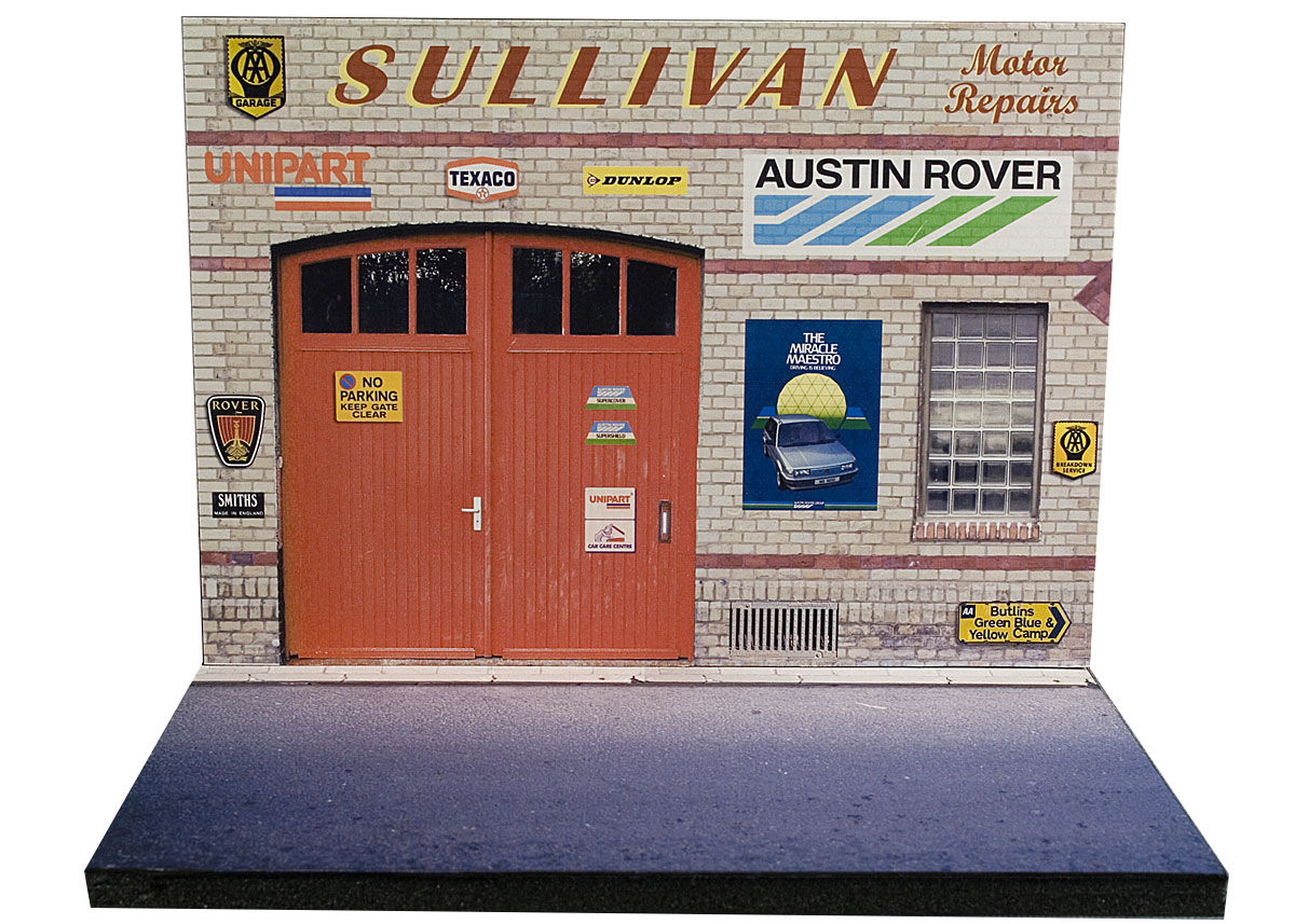 Austin Rover diorama garage Sullivan Motor Repairs 1:43