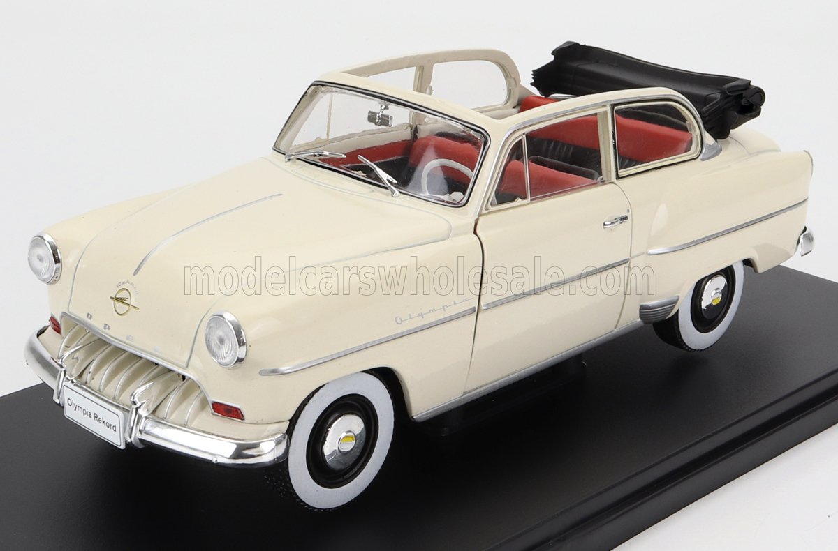 Opel Olympia Rekord Cabriolimousine 1954 white 1:24 - Image 2