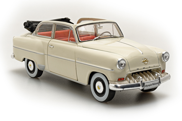 Opel Olympia Rekord Cabriolimousine 1954 white 1:24
