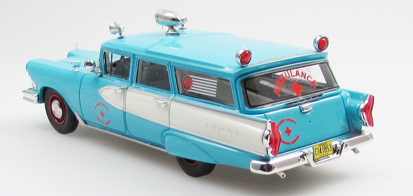 Edsel Villager 4-door stationwagon Ambulance 1958 blue/white 1:43 - Image 2