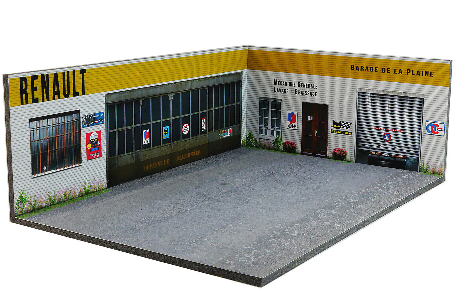 Renault diorama garage de la Plaine 1:43