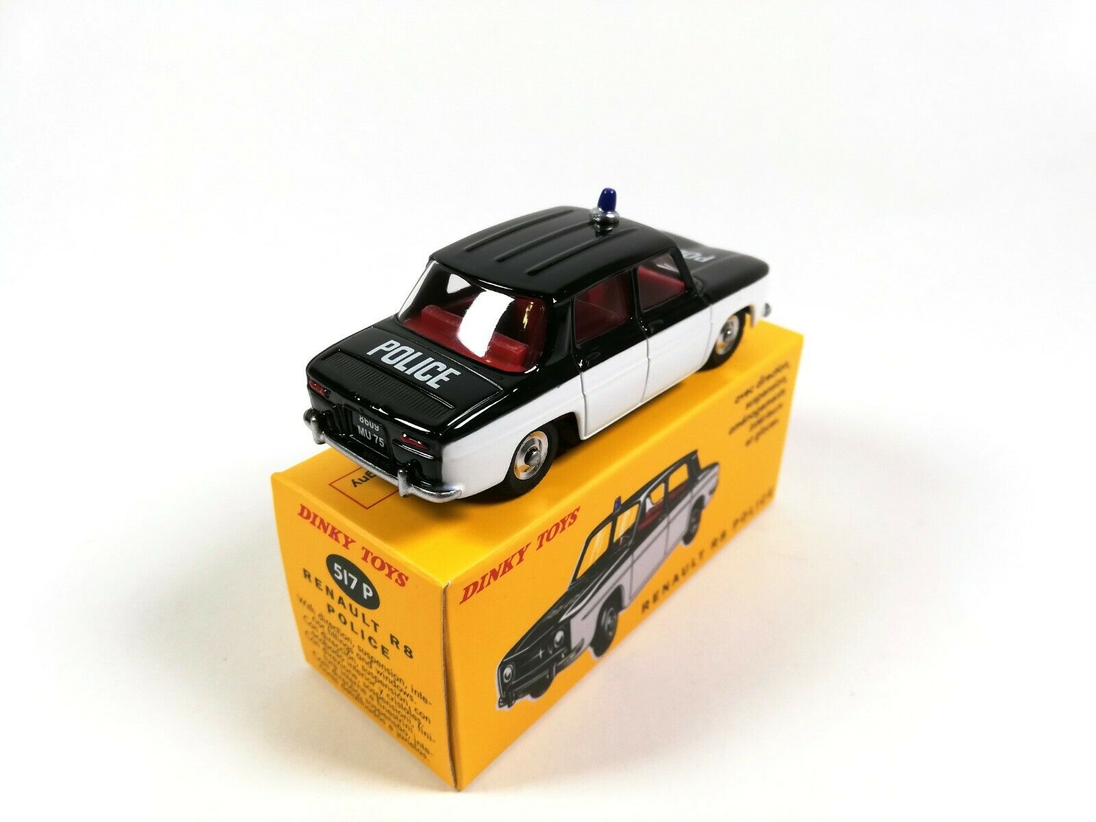 Renault R12 Police Lait Paye – Miniature 1/43 Die-cast Avec Boîte, état D'occasion