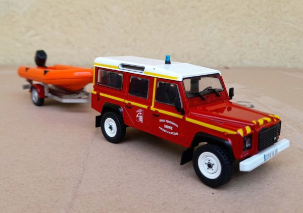 Land Rover Defender VLHR 1/43 Camion Dei Pompieri Hachette, Nuovo In Scatola Modellismo Pressofuso