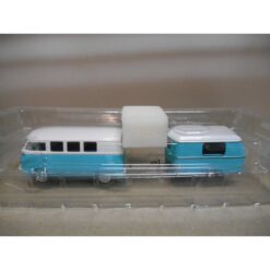 Volkswagen Bus T1 + caravan blue/white 1:43 - Image 4