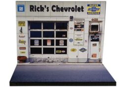 Chevrolet garage diorama Rick's Chevrolet  1:43
