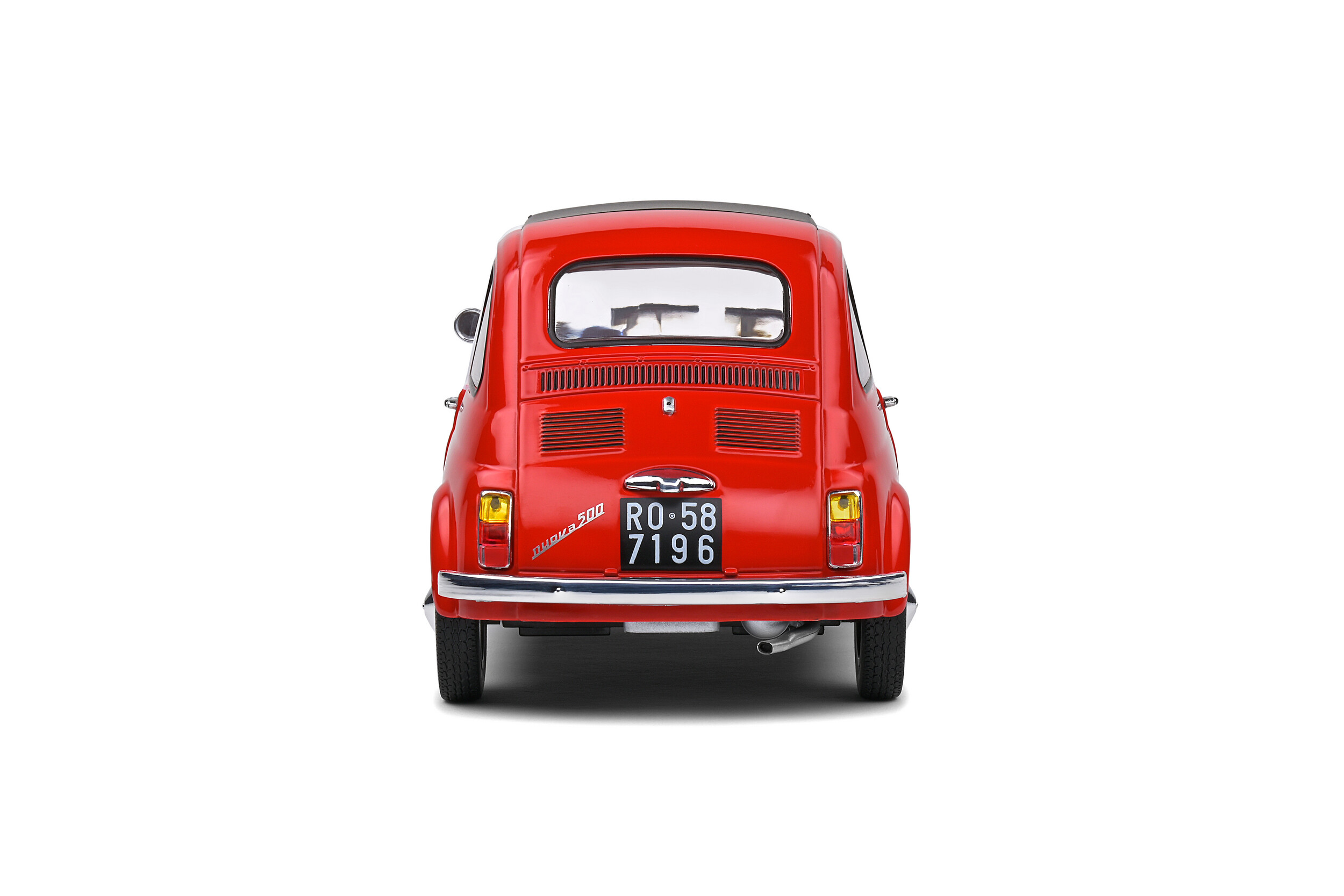 Fiat 500 Turbina Tribute 1965 red/white 1:18 – Traffic Modelcars