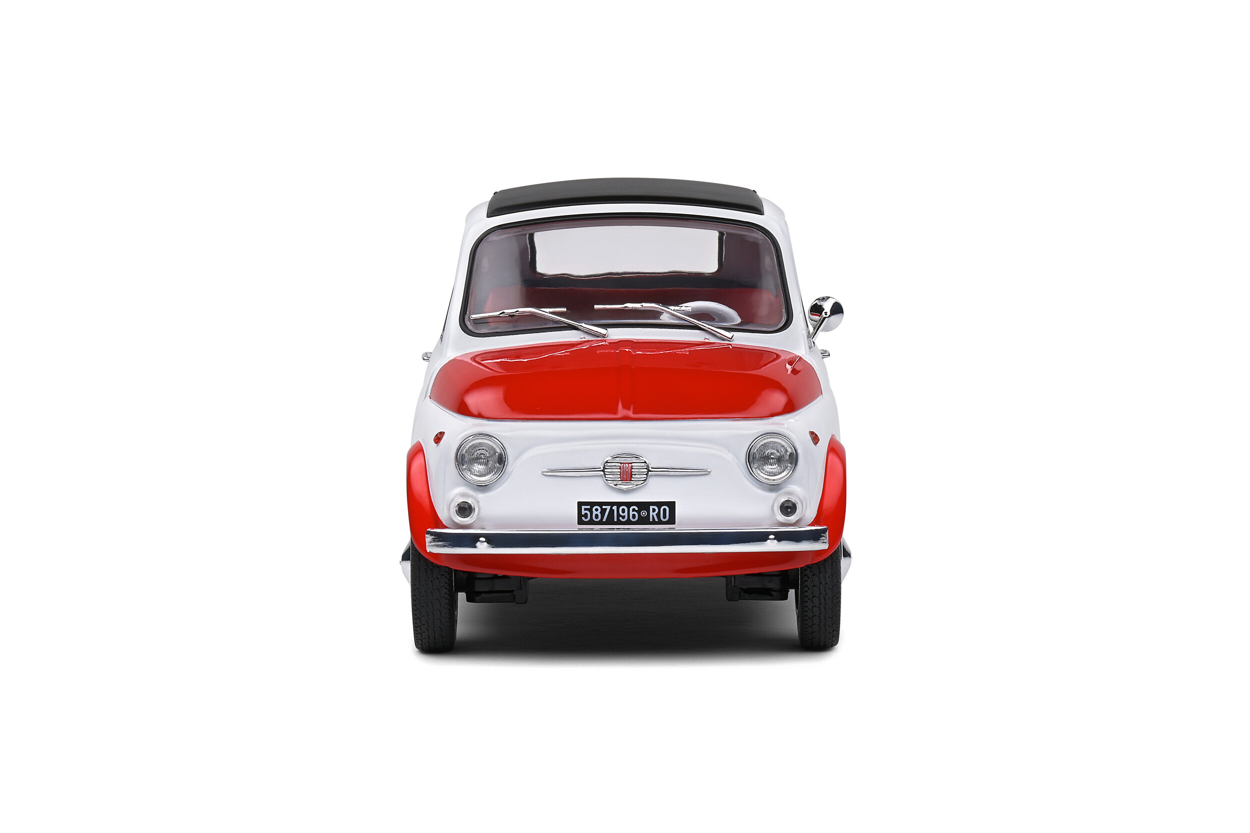 Fiat 500 Turbina Tribute 1965 red/white 1:18 – Traffic Modelcars