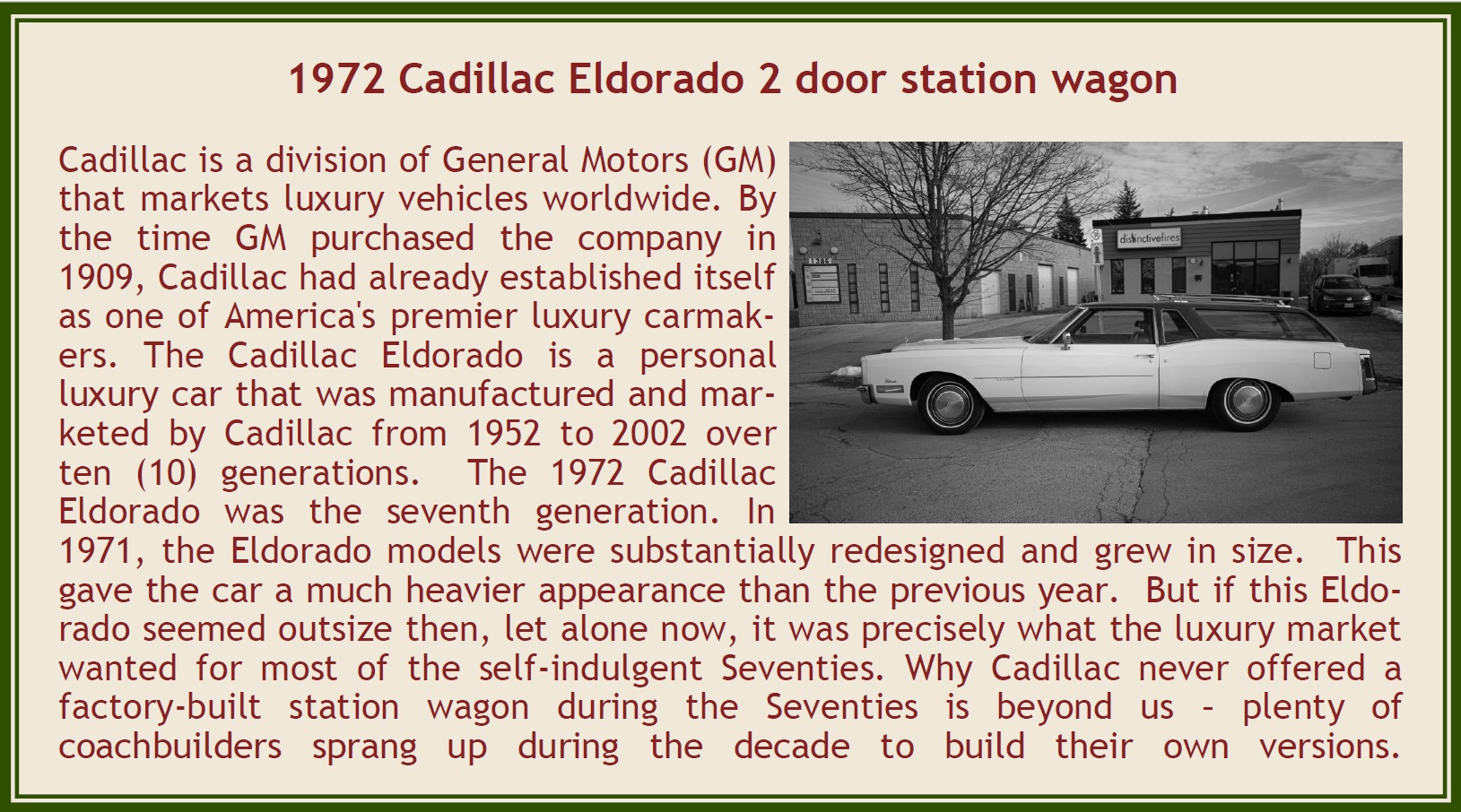 1972 Cadillac Eldorado station wagon - a photo on