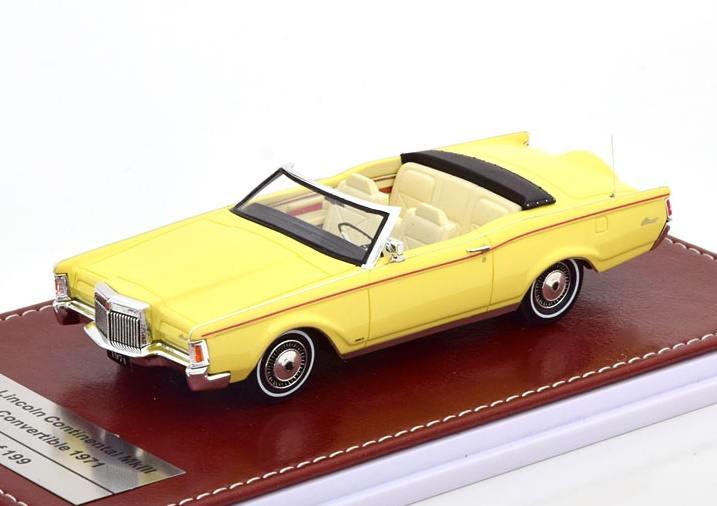 Lincoln Continental MK III convertible 1971 yellow 1:43