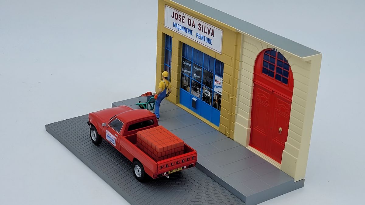 Peugeot 504 pick-up Dangel diorama Jose da Silva 1:43 - Image 2
