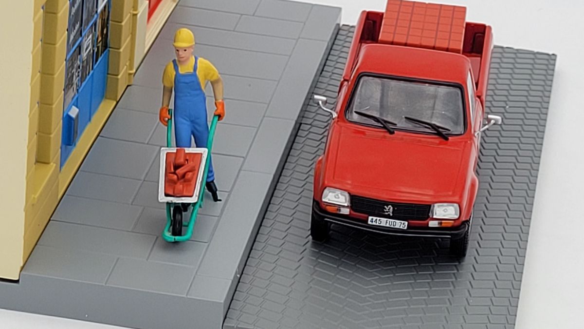 Peugeot 504 pick-up Dangel diorama Jose da Silva 1:43 - Image 3