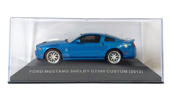 Ford Mustang Shelby GT500 Custom 2013 blue metallic 1:43 - Image 3