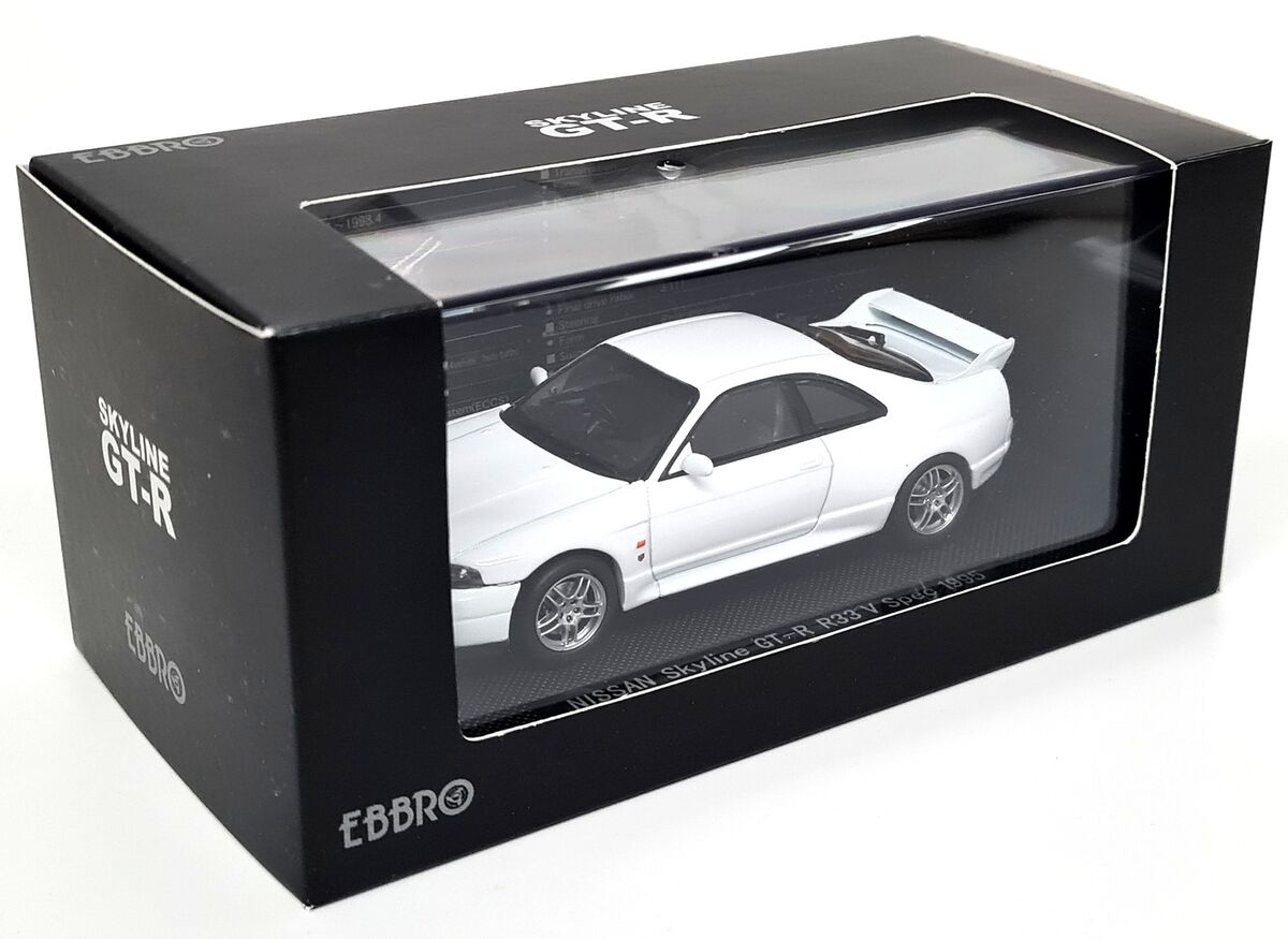 Skyline R33 Model Kit Nissan Skyline GT-R R33 V Spec 1995 white 1:43 – Traffic Modelcars