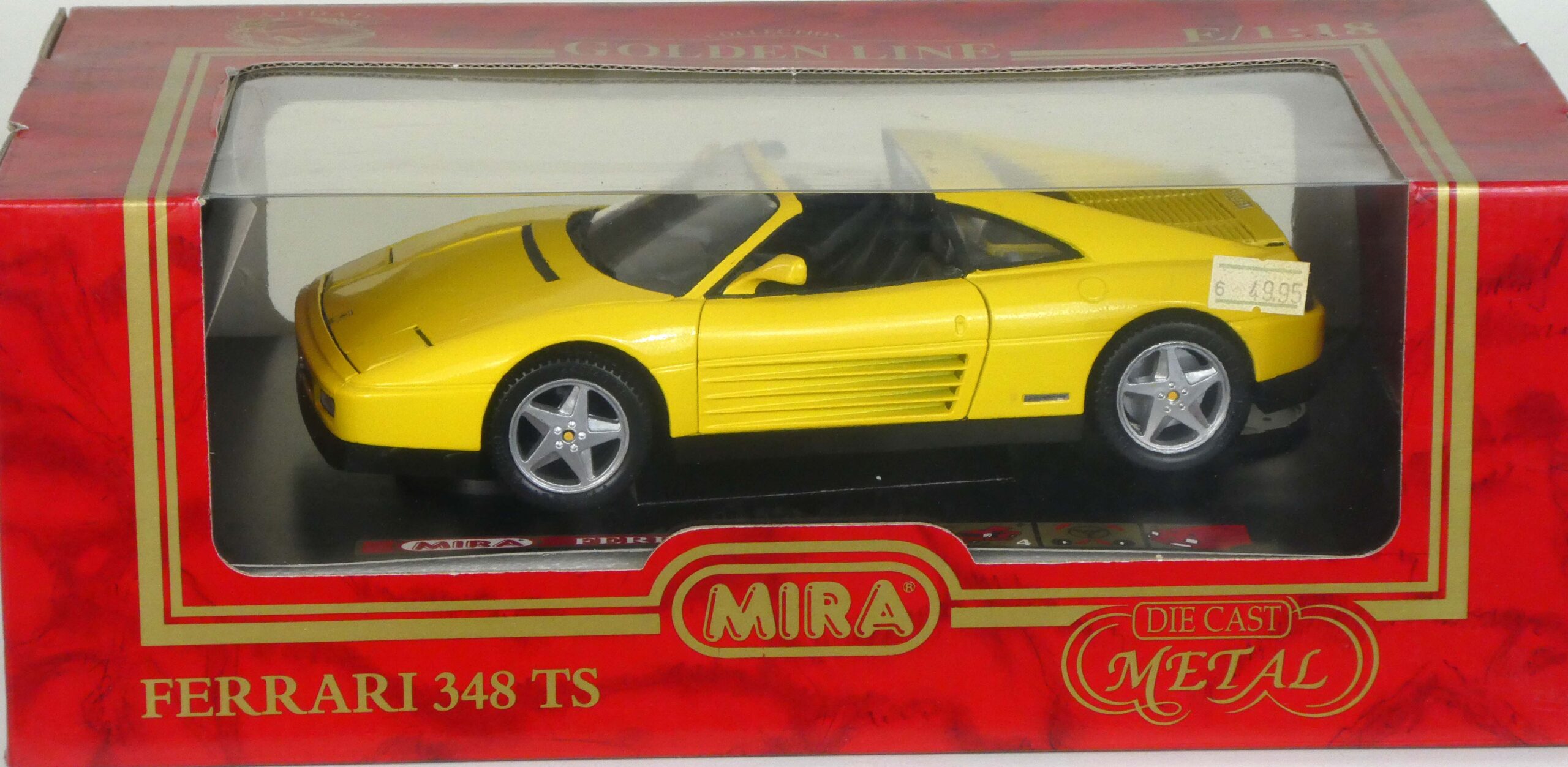 Alternative view of Ferrari 348 TS yellow 1:18