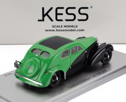Bugatti 57C Coupe Aerodynamique 1938 closed roof green/black  1:43 - Image 2