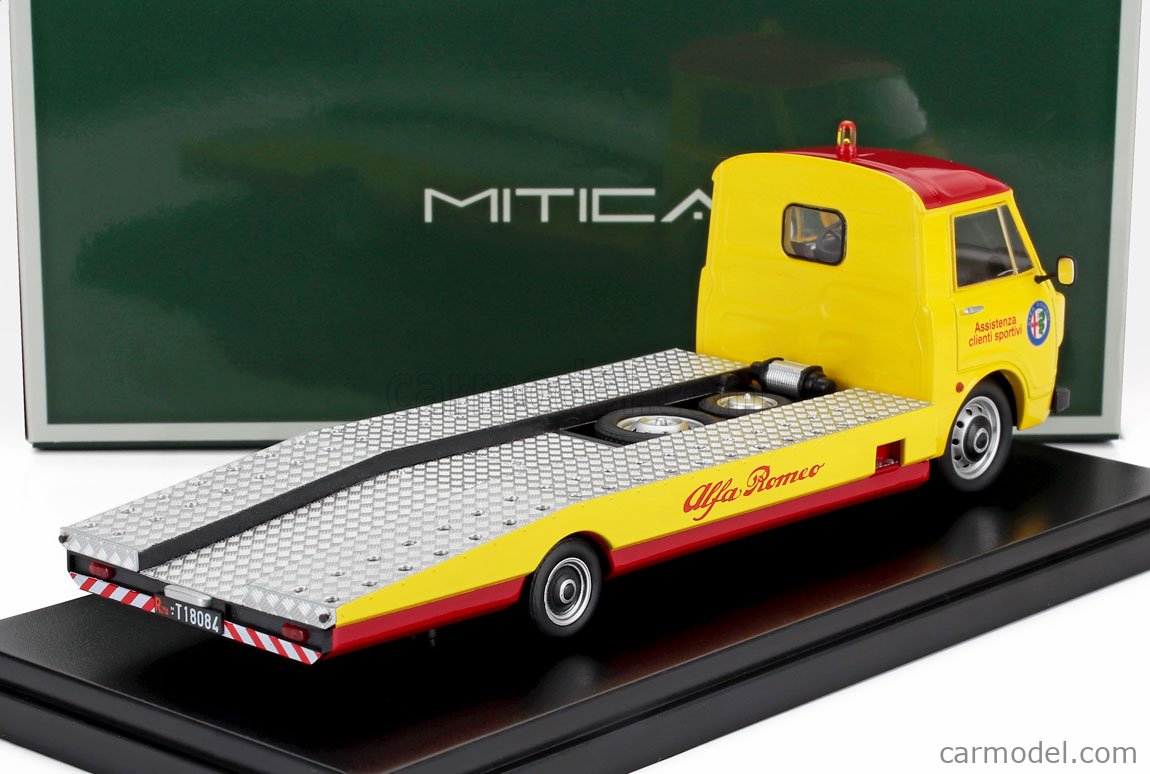 Alfa Romeo A12 (F12) Carro Attrezzi seconda serie 1977 Assistenza clienti sportivi Alfa Romeo yellow/red 1:43 - Image 2