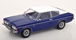Ford Taunus GXL Coupe 1971 with vinyl roof dark blue/white 1:18