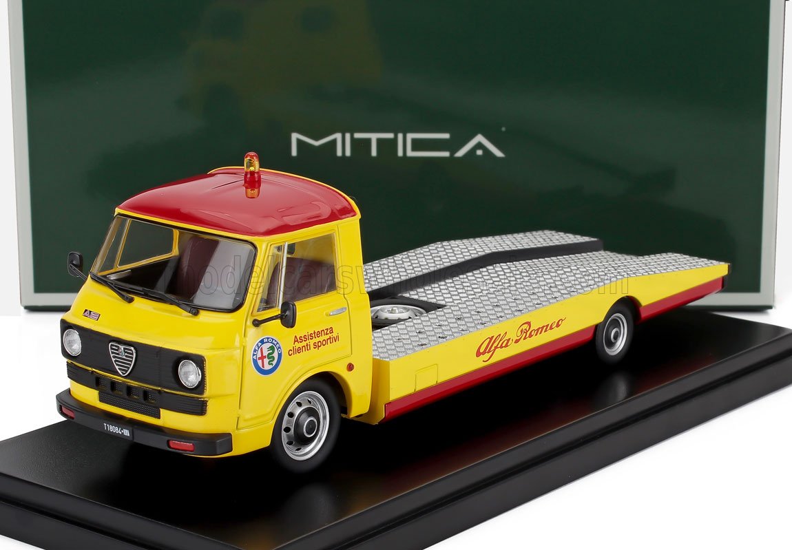 Alfa Romeo A12 (F12) Carro Attrezzi seconda serie 1977 Assistenza clienti sportivi Alfa Romeo yellow/red 1:43