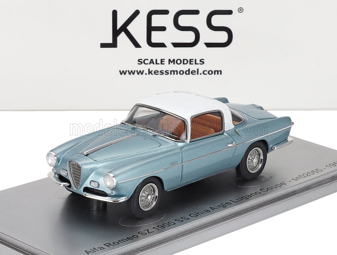 Alfa Romeo SZ 1900 SS Ghia Aigle Lugano Coupe - sn02055 1957 blue met./white 1:43