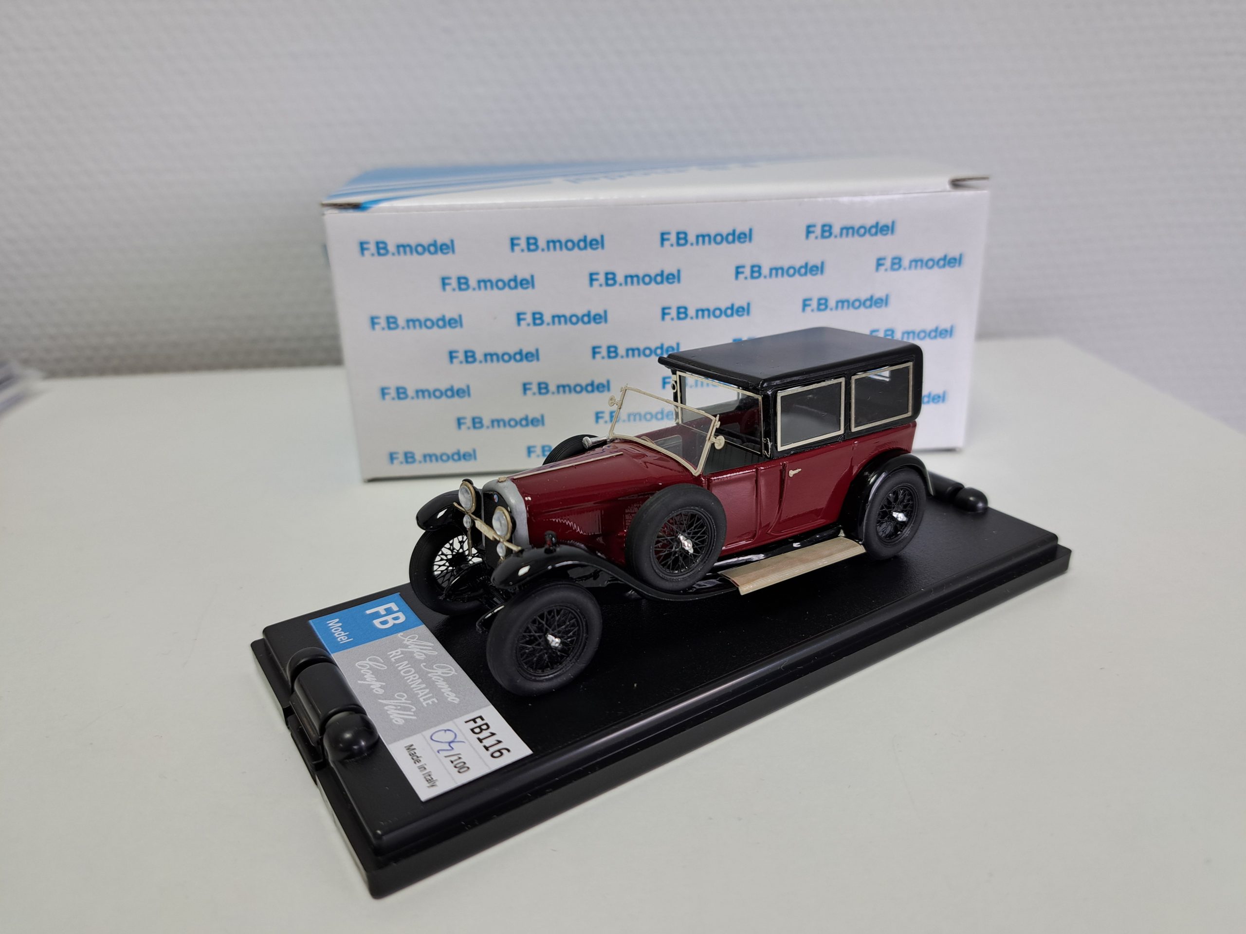 Alfa Romeo RL Normale Limousine De Ville Carrozzeria Sala 1923 darkred/black 1:43