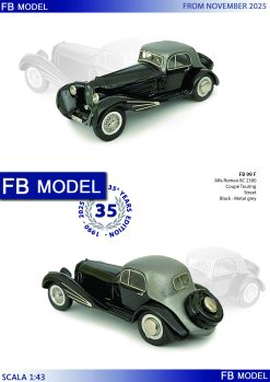 Alfa Romeo 8C 2300 Coupé Touring street 1933 black/metal grey  1:43