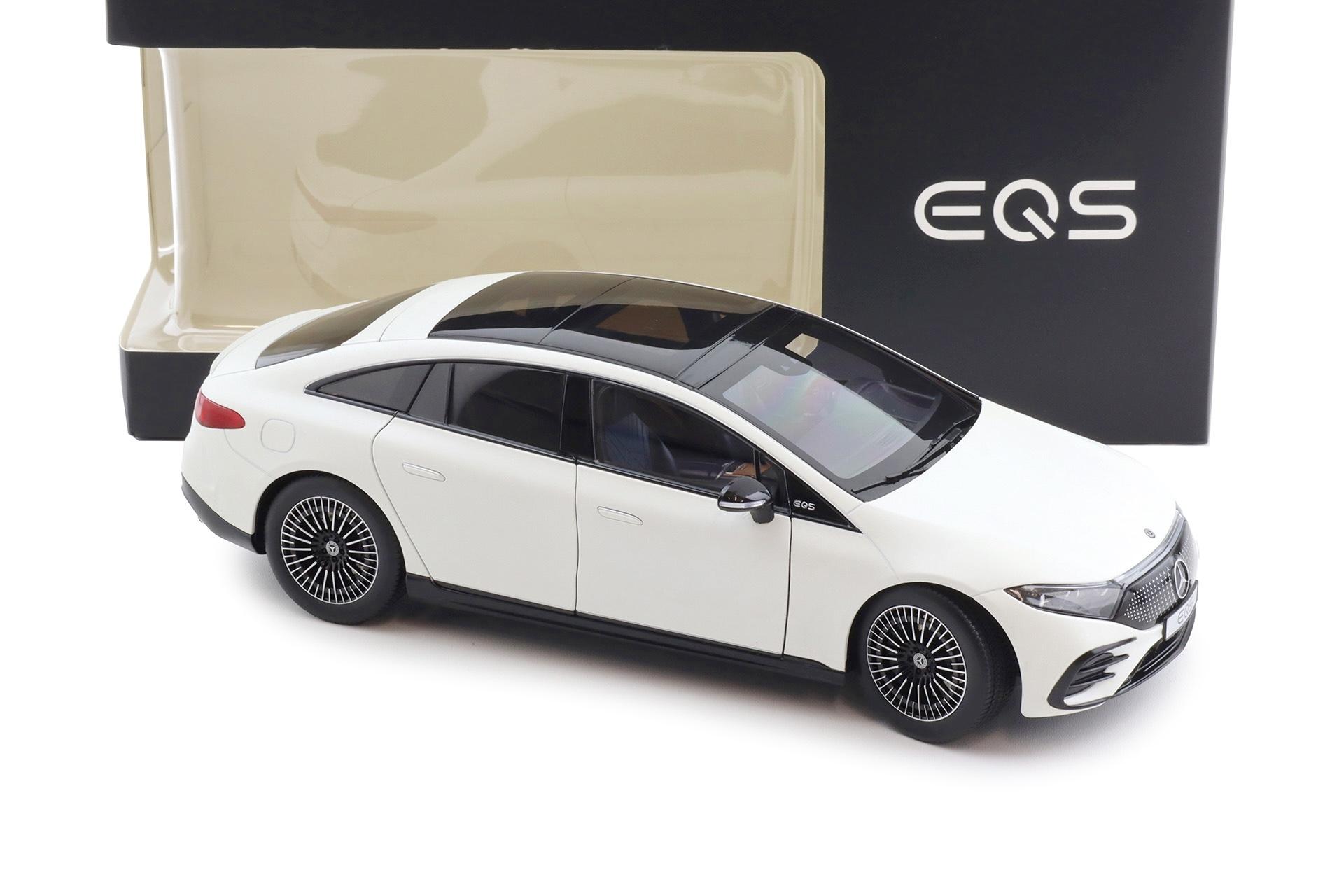 Mercedes-Benz EQS V297 opalite white bright 1:18 - Image 2