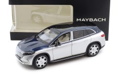 Mercedes-Maybach EQS 680 SUV nautic blue / hightech silver  1:18