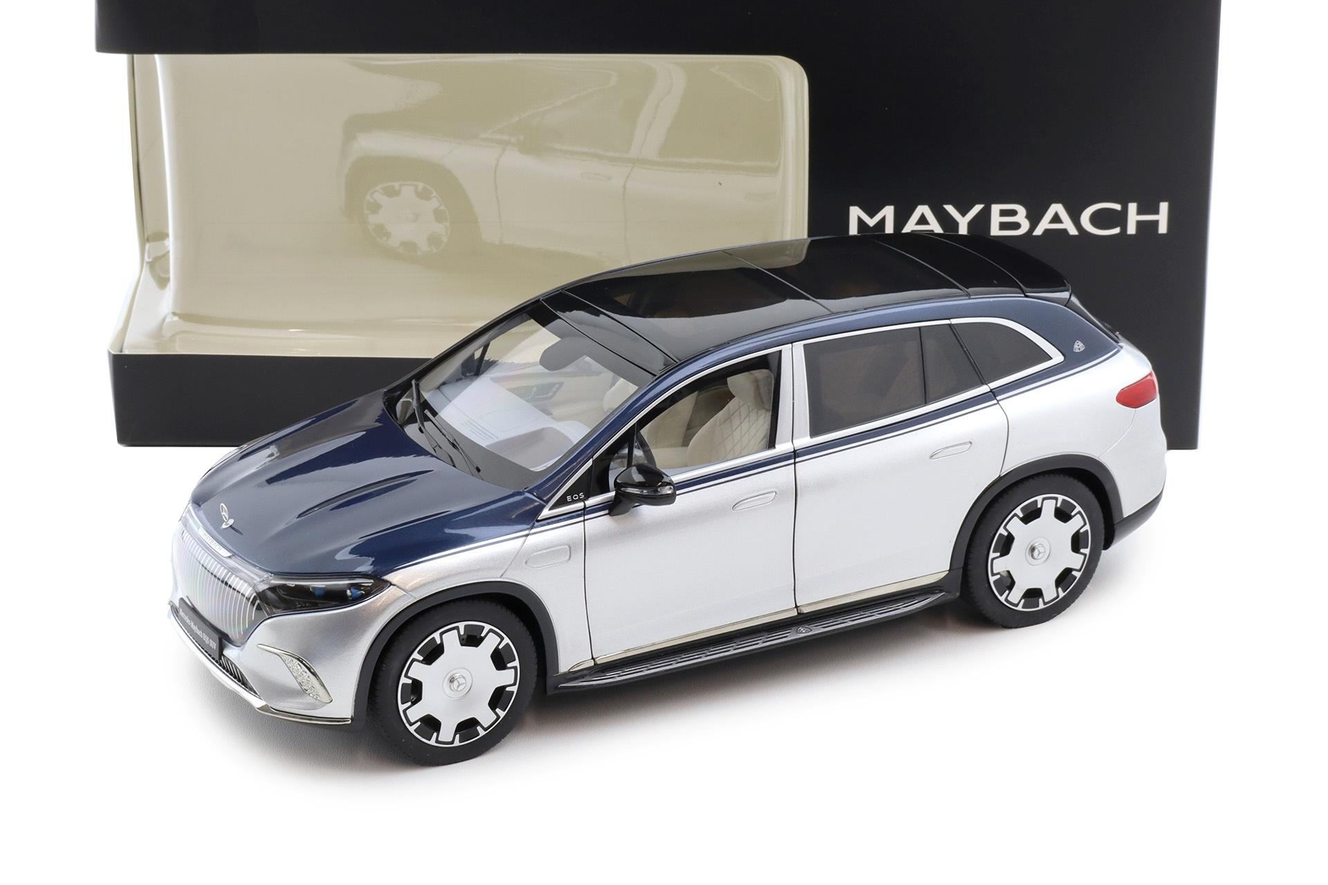 Mercedes-Maybach EQS 680 SUV nautic blue / hightech silver 1:18