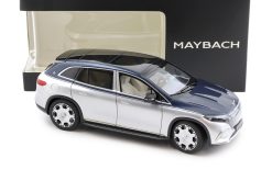 Alternative view of Mercedes-Maybach EQS 680 SUV nautic blue / hightech silver  1:18