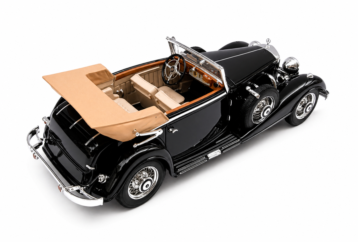 Mercedes-Benz 500K (W29) Cabriolet C 1934-1936 black 1:43 - Image 4